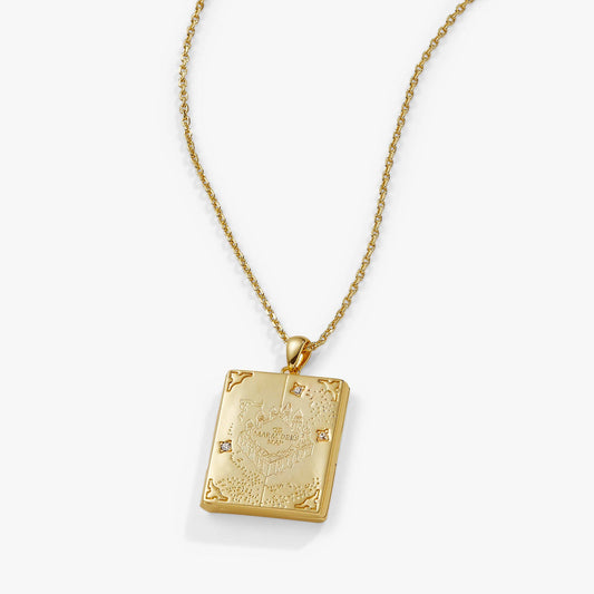 Harry Potter™ Mischief Managed Locket Necklace: Gold