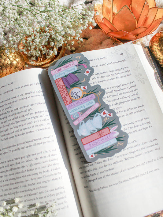 Alice in Wonderland Bookshelf Bookmark  | Soft Touch
