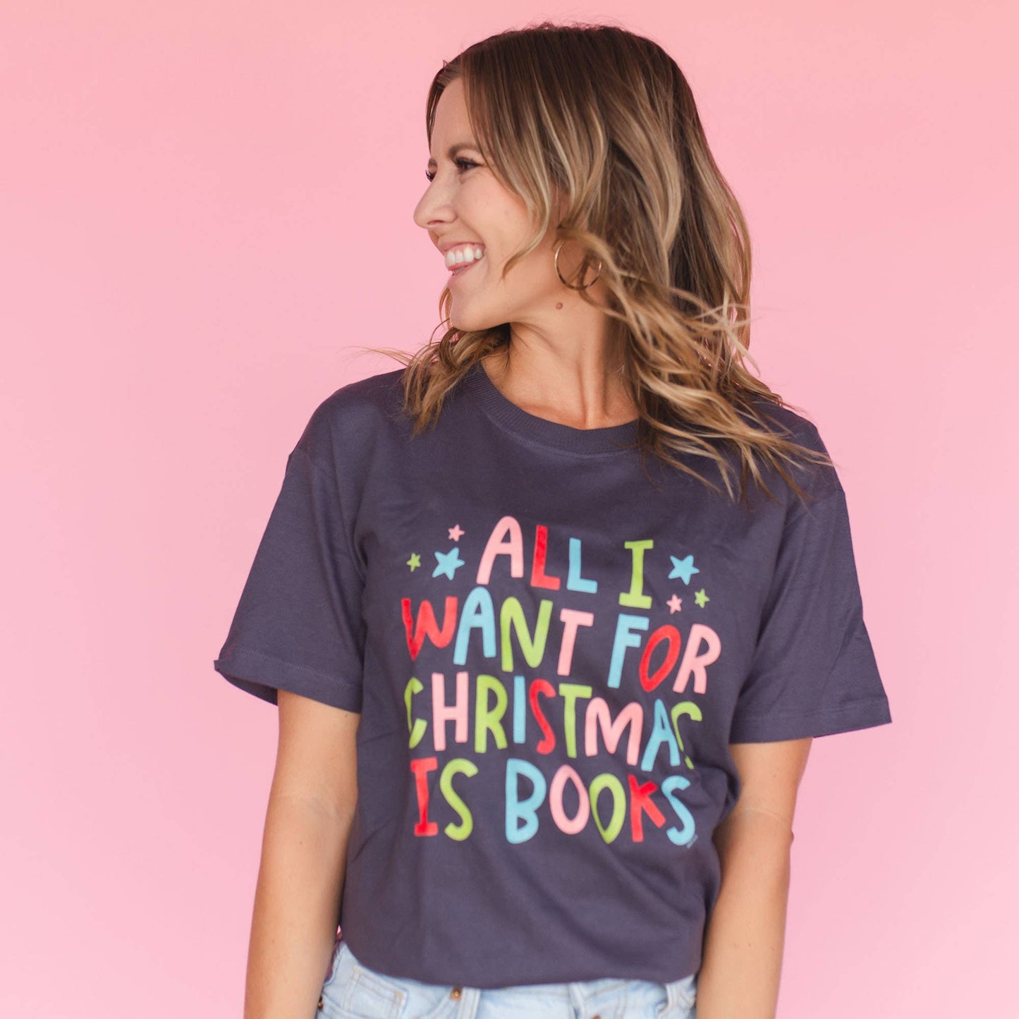 All I Want For Christmas Is Books Tee