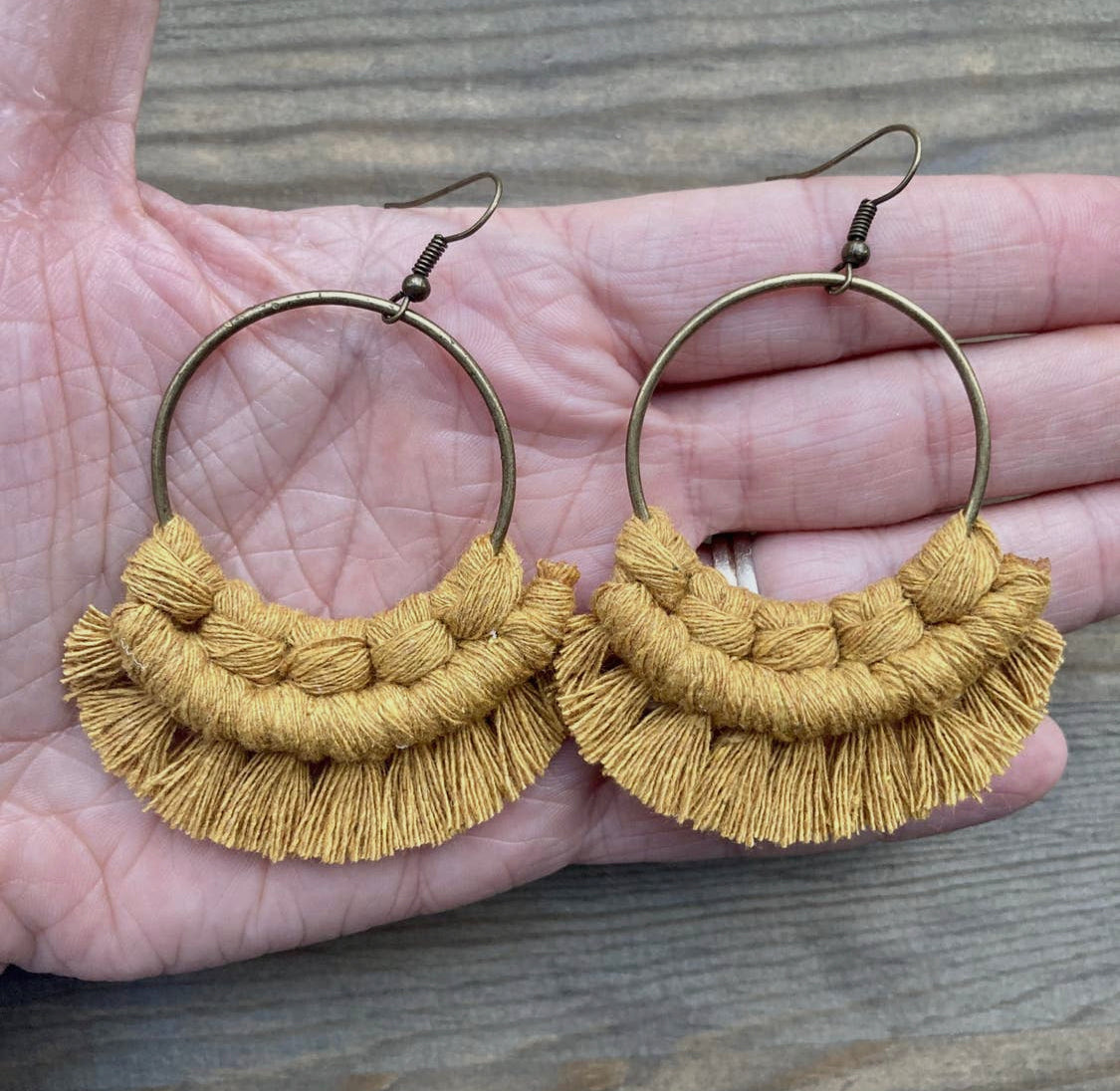 Large Round Fringe Earrings