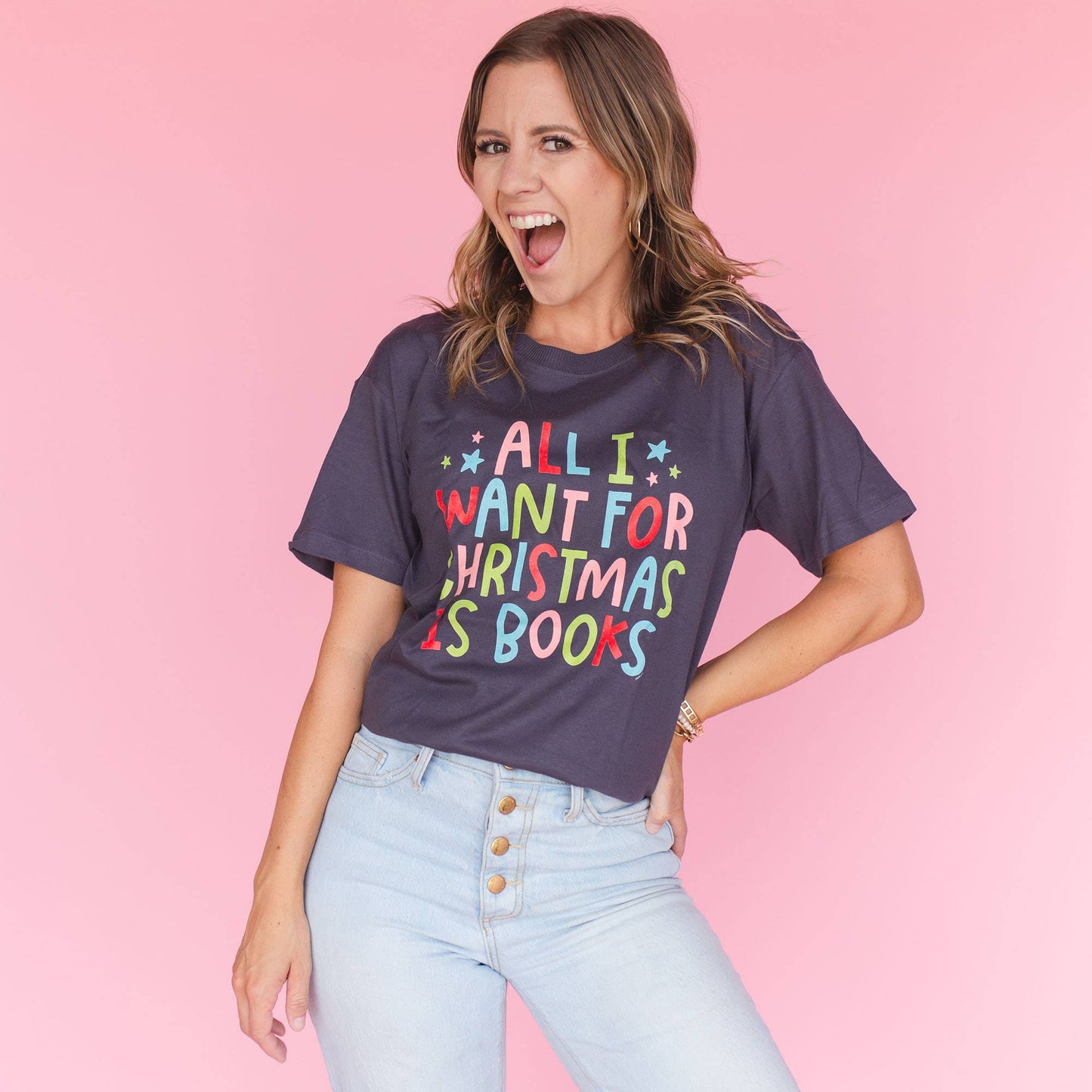 All I Want For Christmas Is Books Tee