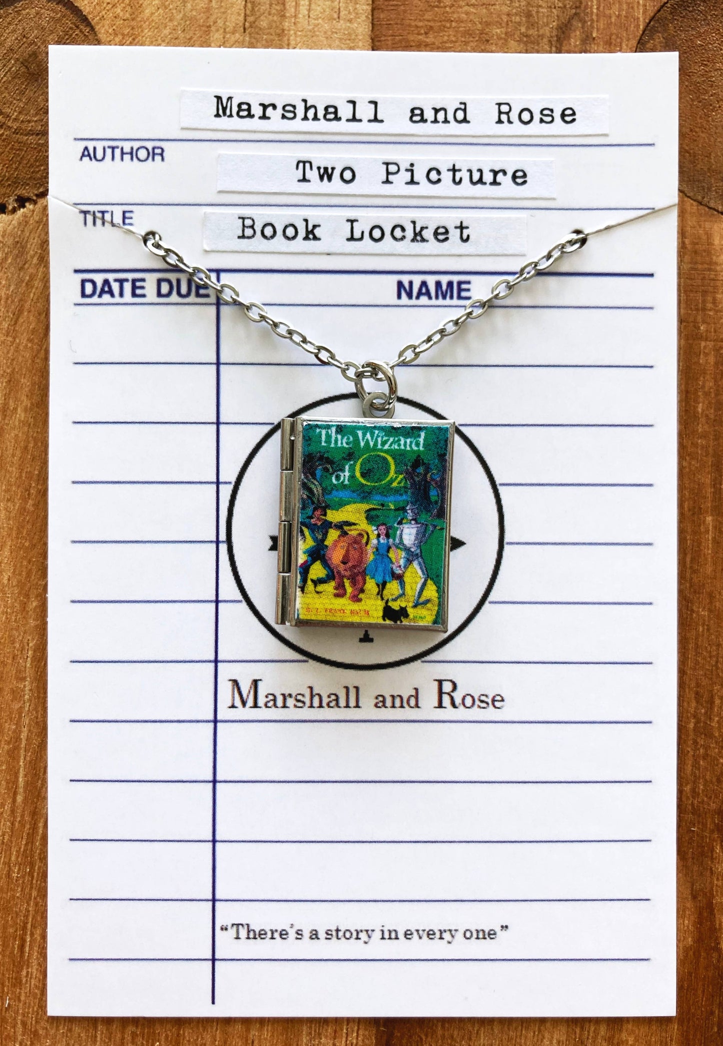 Book Locket The Wizard of Oz: Stainless Steel