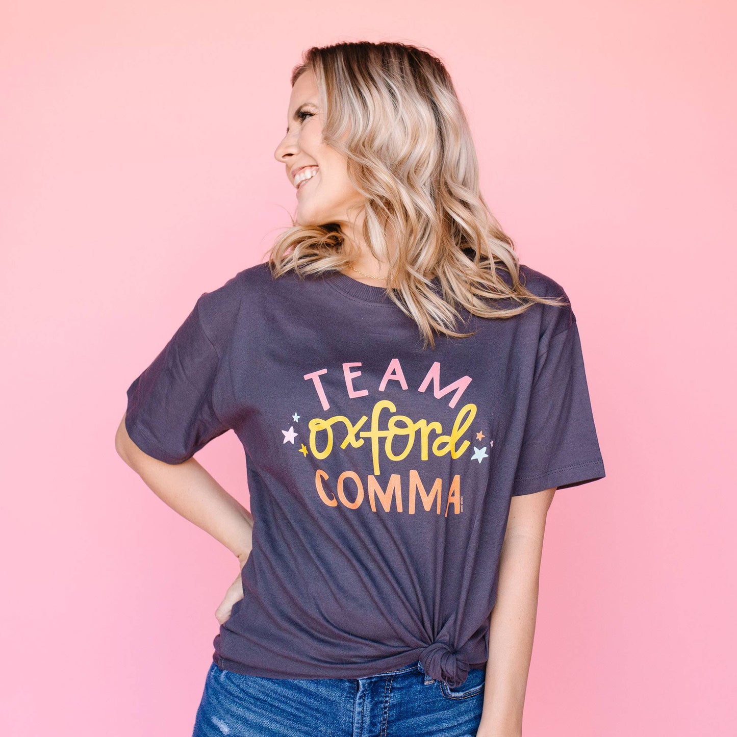 Oxford Comma Tee - Dark Gray
