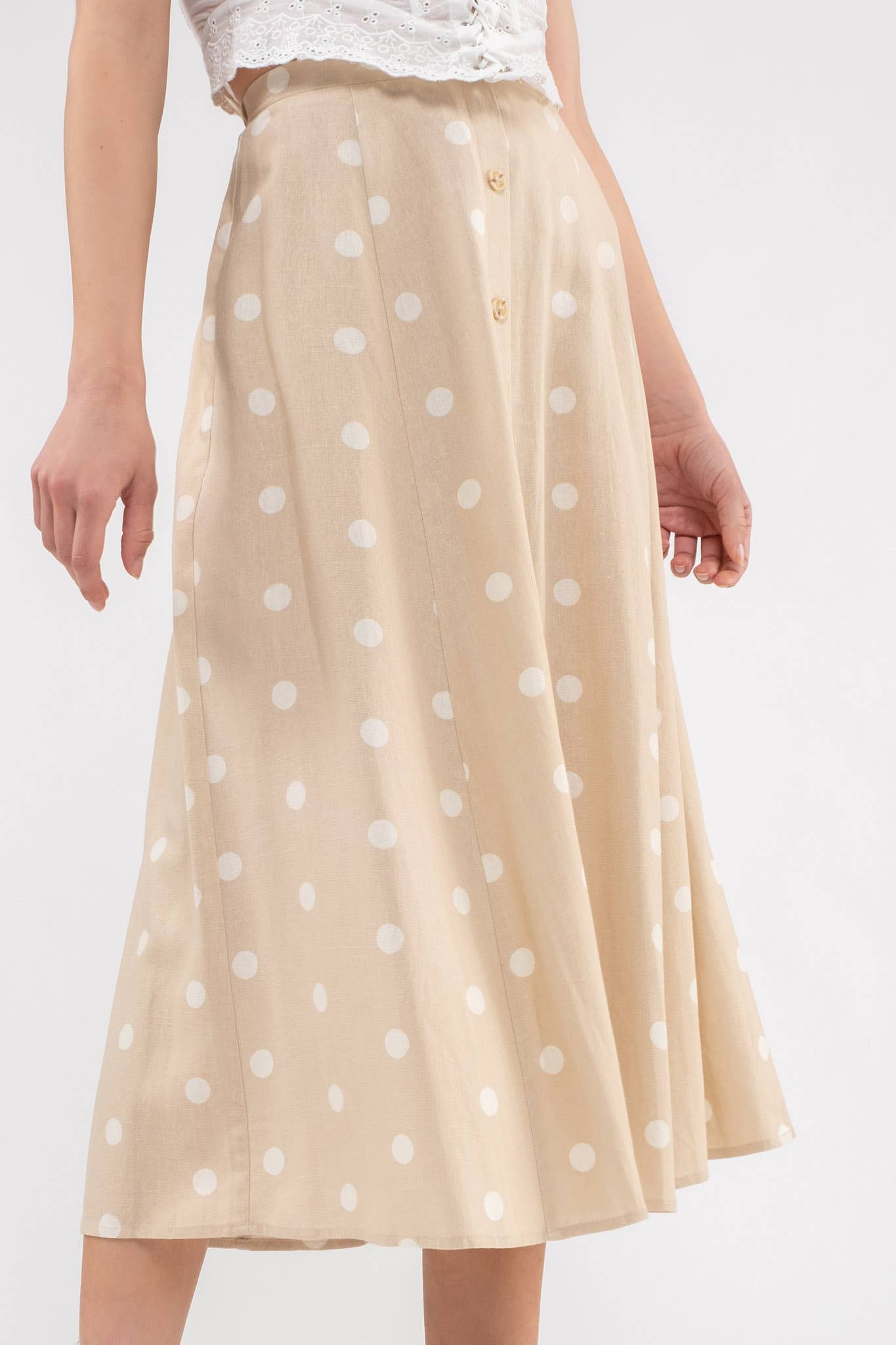 Polka Dot Midi Skirt