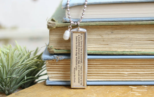 Winnie The Pooh Live To Hundred Literary Book Charm