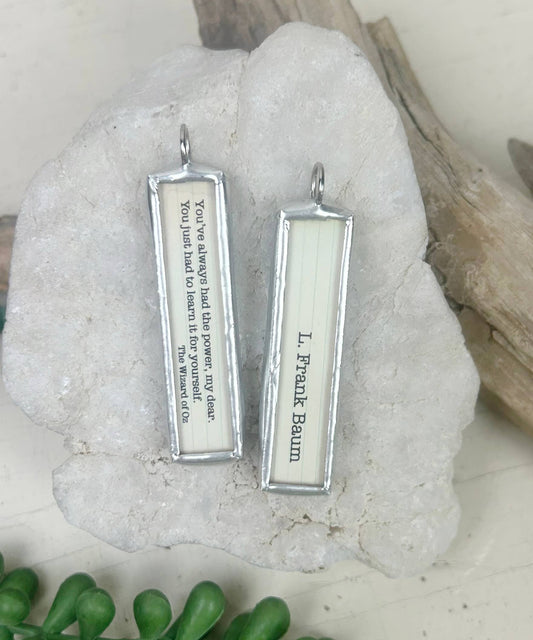 Wizard of Oz Frank Baum Literary Book Charm