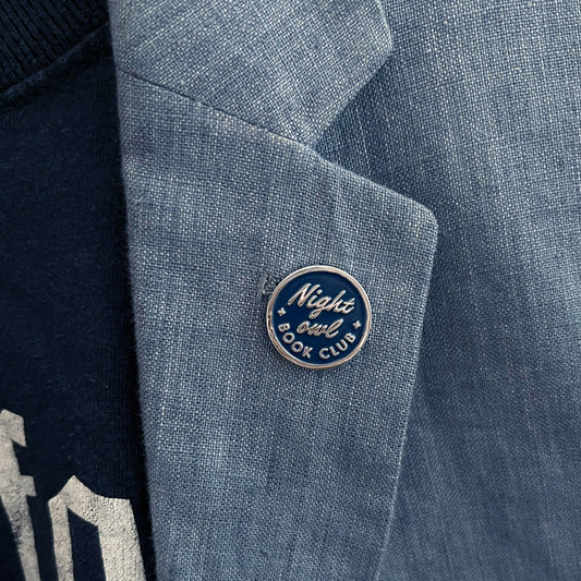 Night Owl Book Club Enamel Pin
