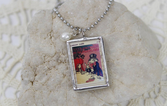Alice In Wonderland Vintage Book Cover Charm