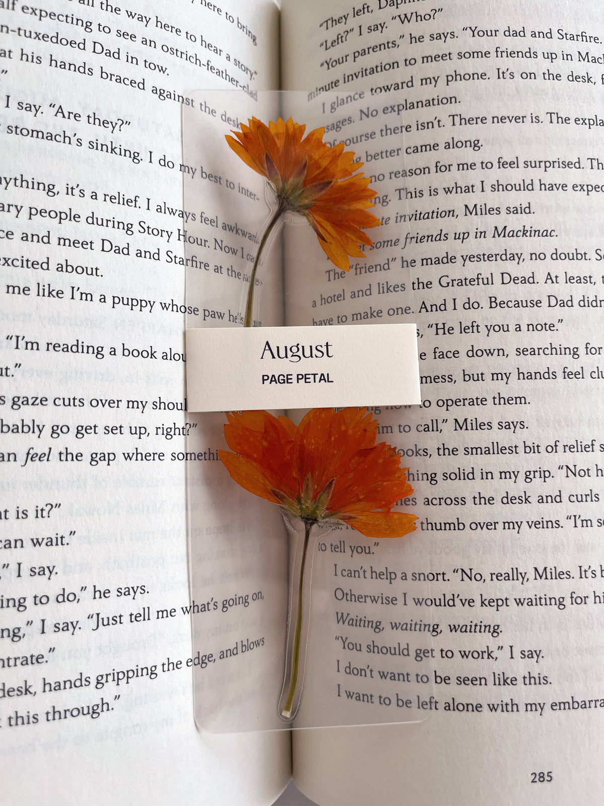 August Poppy Bookmark | Birth Month Flower Gift