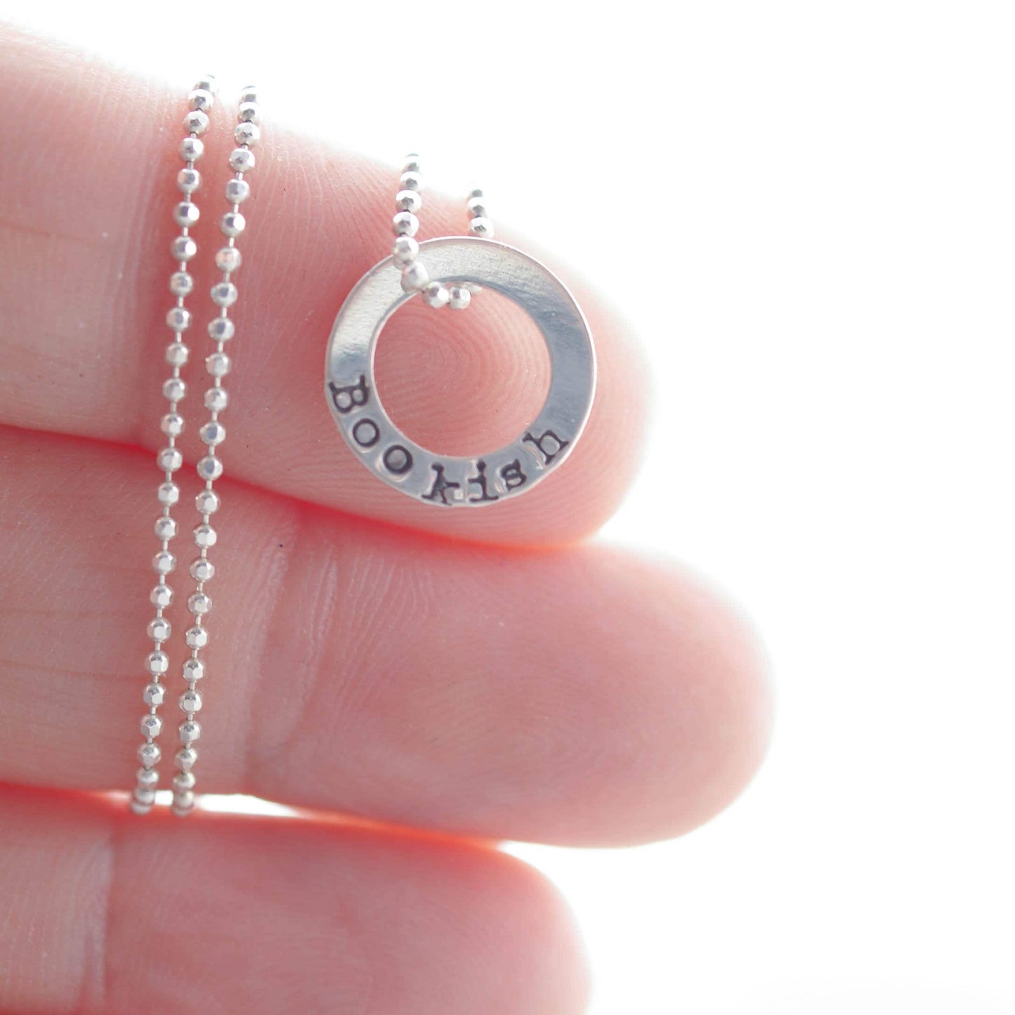 Bookish Sterling Silver Necklace