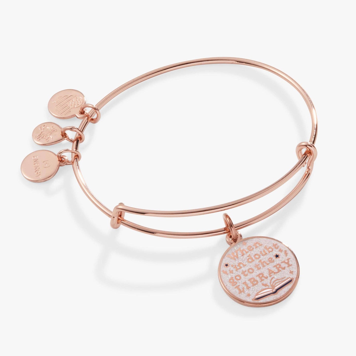 Harry Potter™ 'When in doubt go to the library' Charm Bangle: Silver