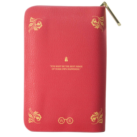 Emma Red Book Zip Around Wallet