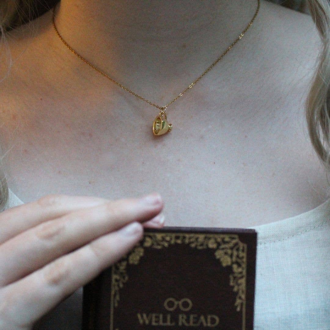 Alice in Wonderland Bookish Pendant Necklace