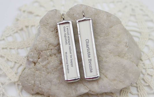 Wuthering Heights Be Happy Book Soldered Charm