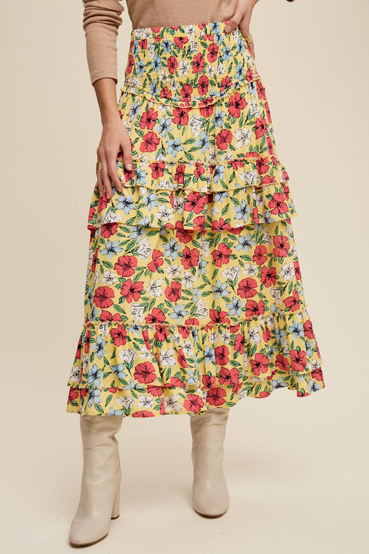 Floral Convertible Dress or Maxi Skirt