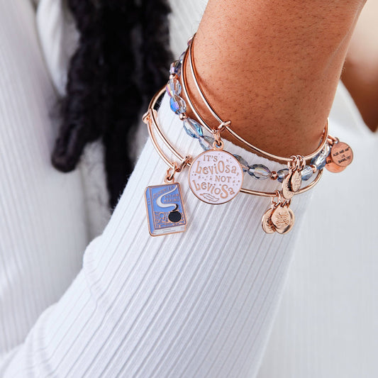 Harry Potter™ Hermione Bangle Bracelets, Set of 3: Shiny Rose Gold