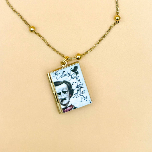 Edgar Allen Poe Gift Necklace for Readers