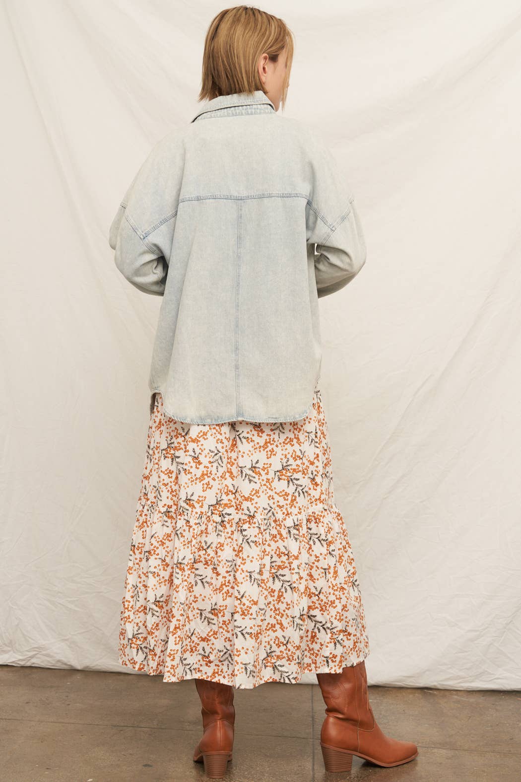 Floral Tiered Maxi Skirt