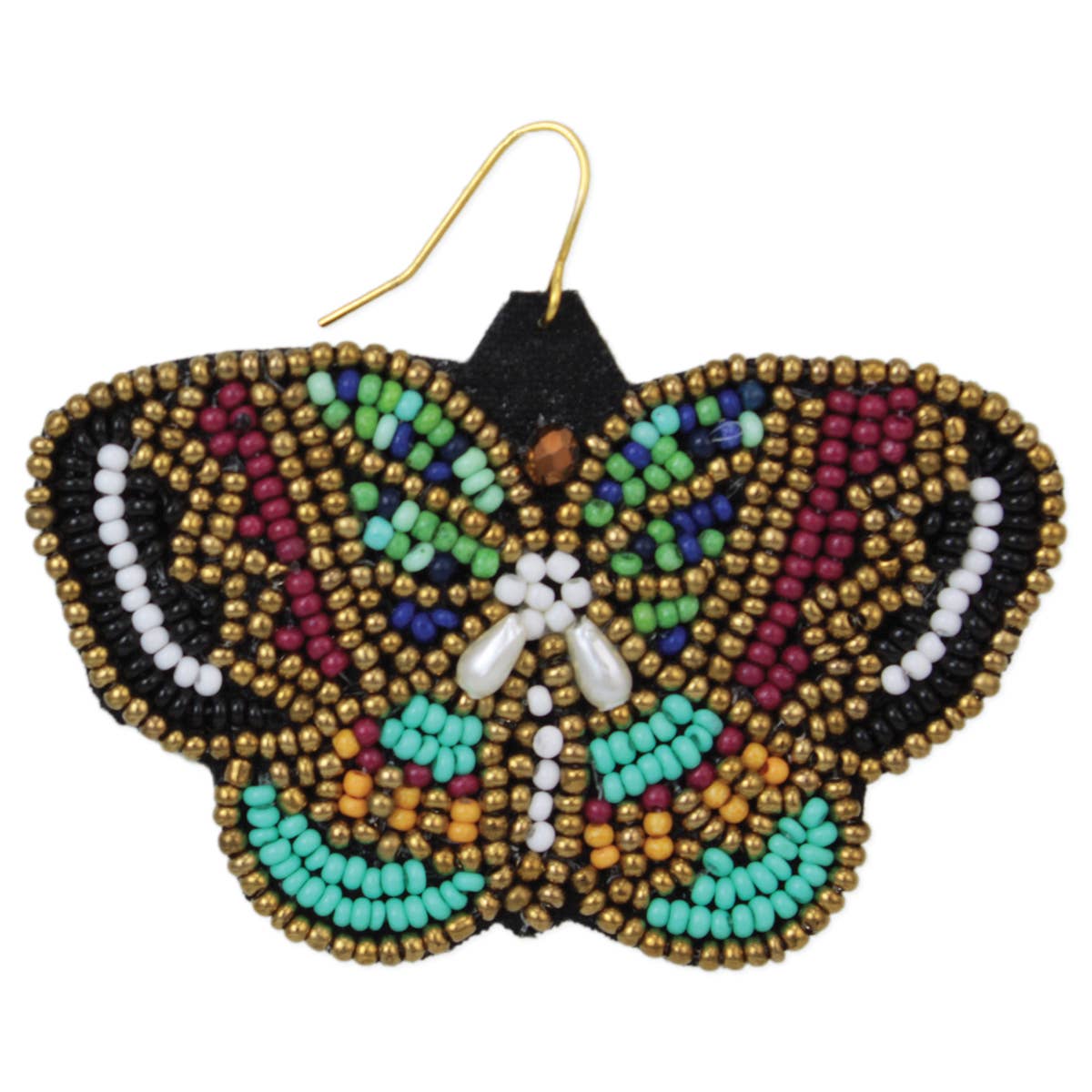 Bright Wings Butterfly Beaded Earrings