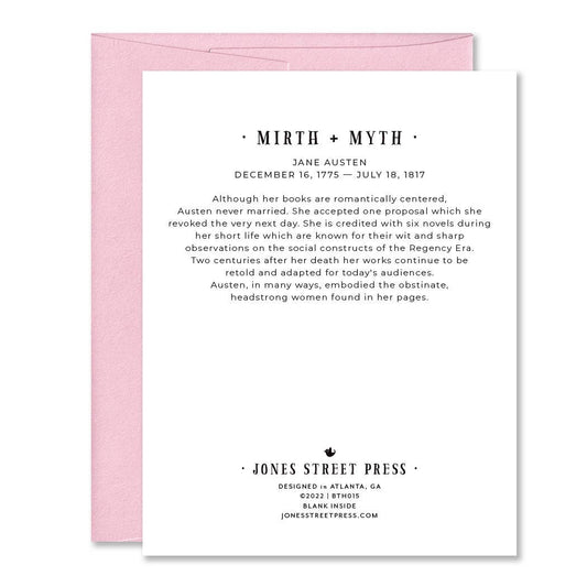 Pride & Prejudice Jane Austen - Funny Birthday Greeting Card