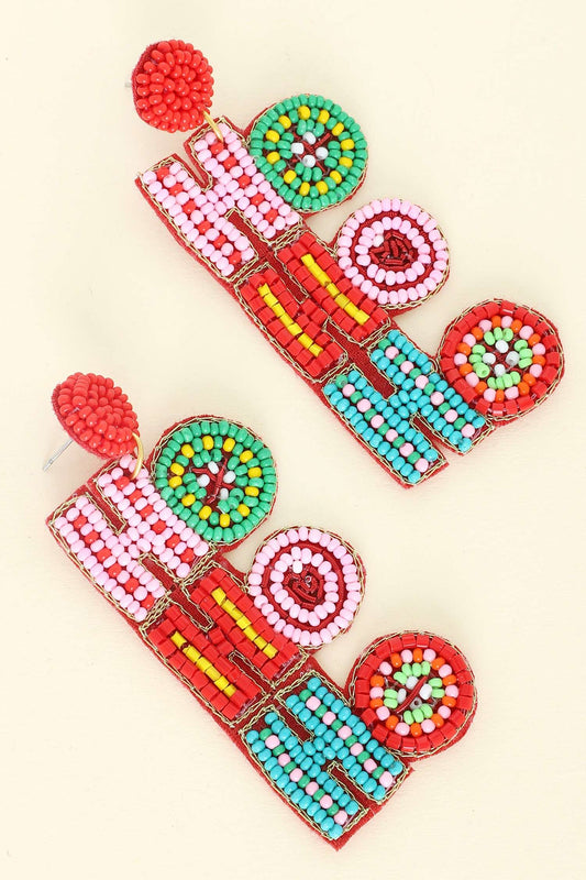 HOHOHO CHRISTMAS DROP EARRINGS