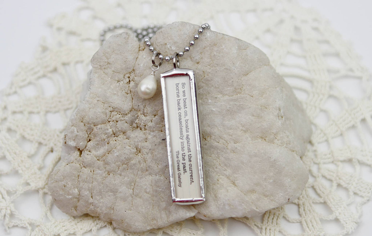 Great Gatsby Literary Book Quote Soldered Art Charm