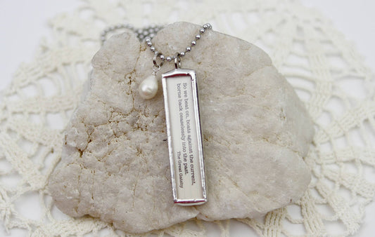 Great Gatsby Literary Book Quote Soldered Art Charm