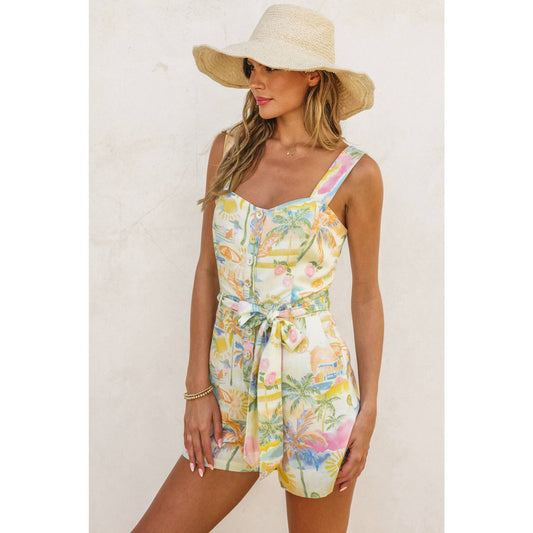 Summer Somewhere Button Down Romper
