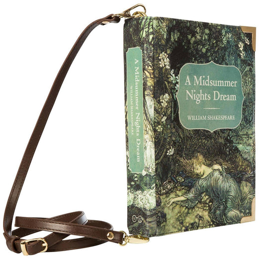 A Midsummer Nights Dream Green Book Crossbody Clutch Handbag