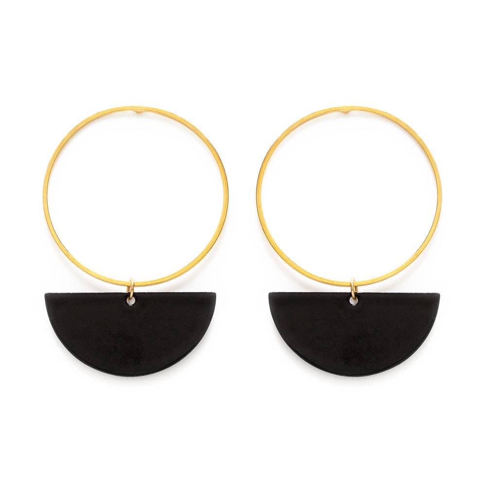 Autumn Moon Stud Earrings
