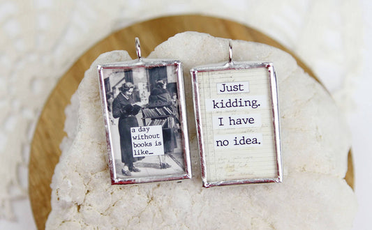 A Day Without Books Library Reading Charm