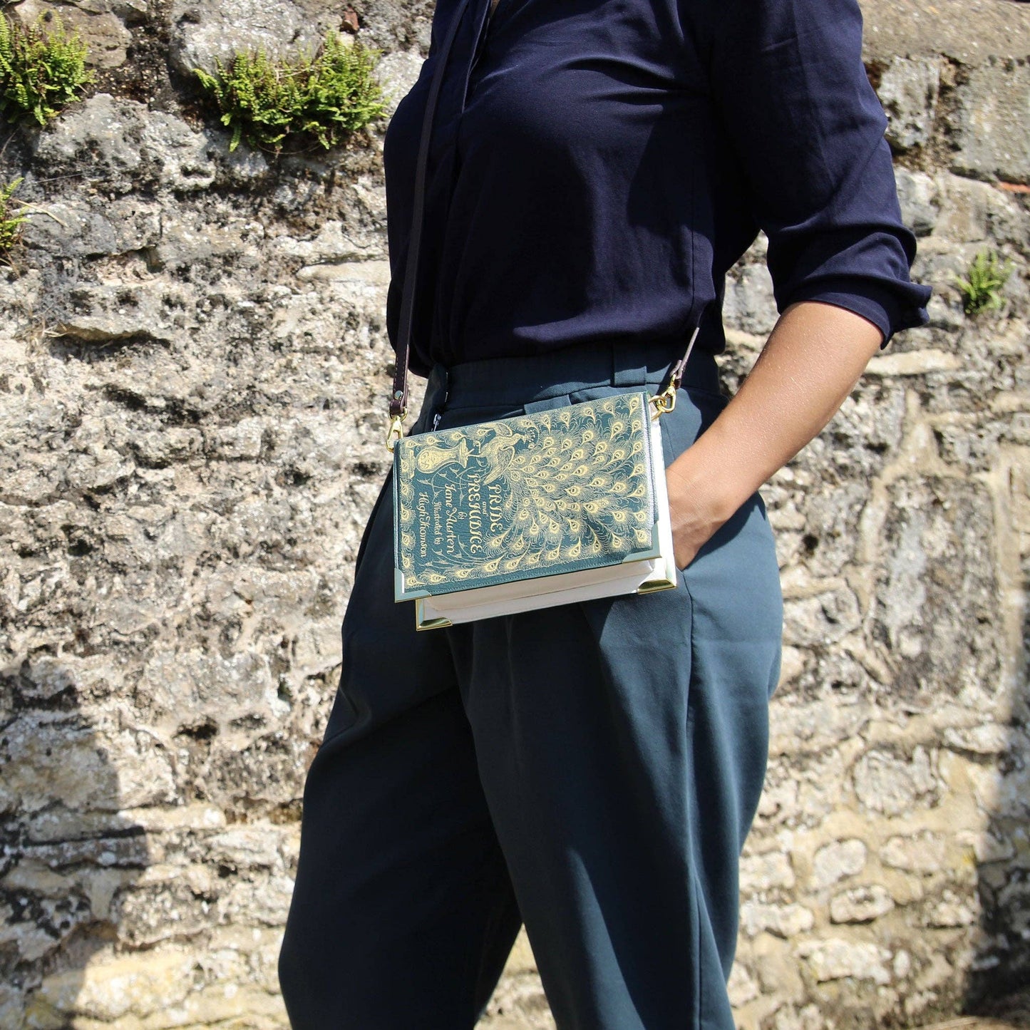 Pride and Prejudice GREEN Book Crossbody Clutch Handbag