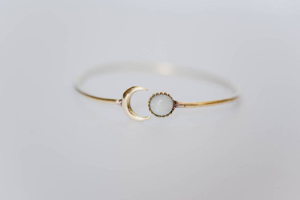 Sun and Moon Bangle Bracelet