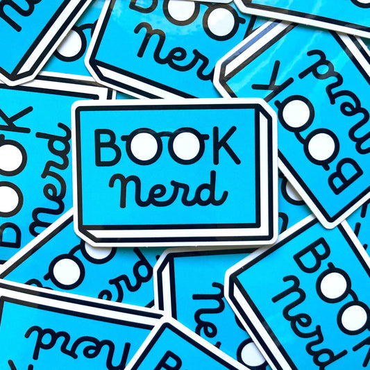 Book Nerd vinyl sticker - book lover sticker