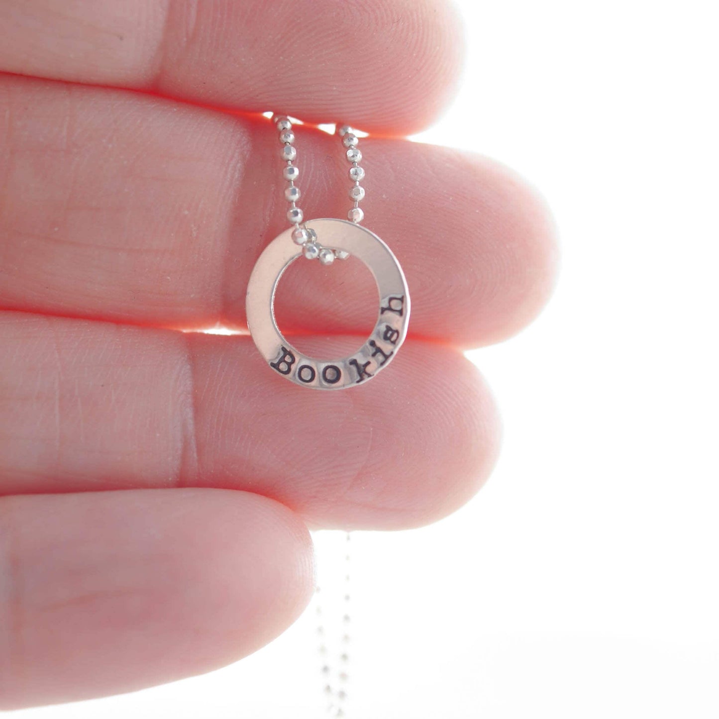 Bookish Sterling Silver Necklace