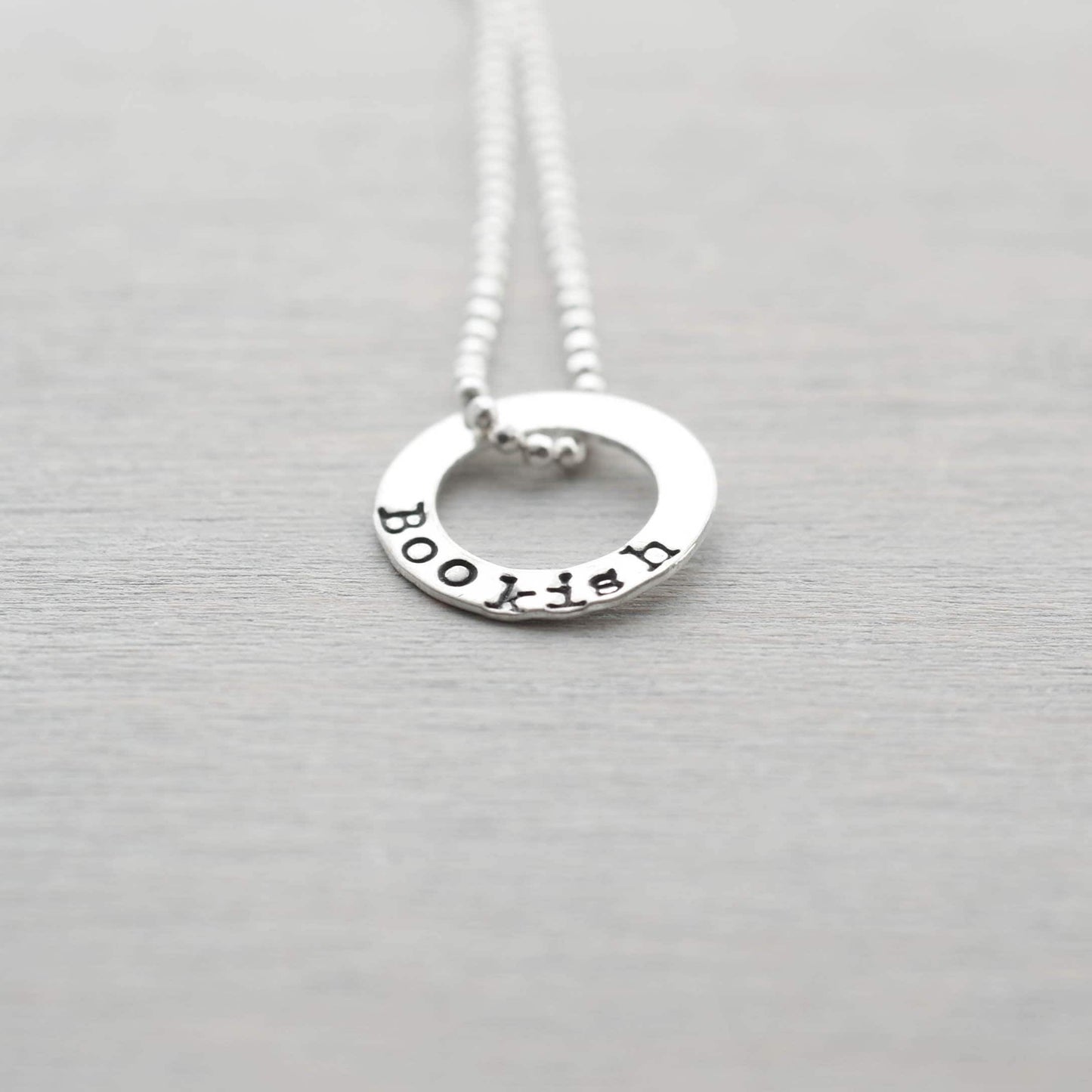 Bookish Sterling Silver Necklace