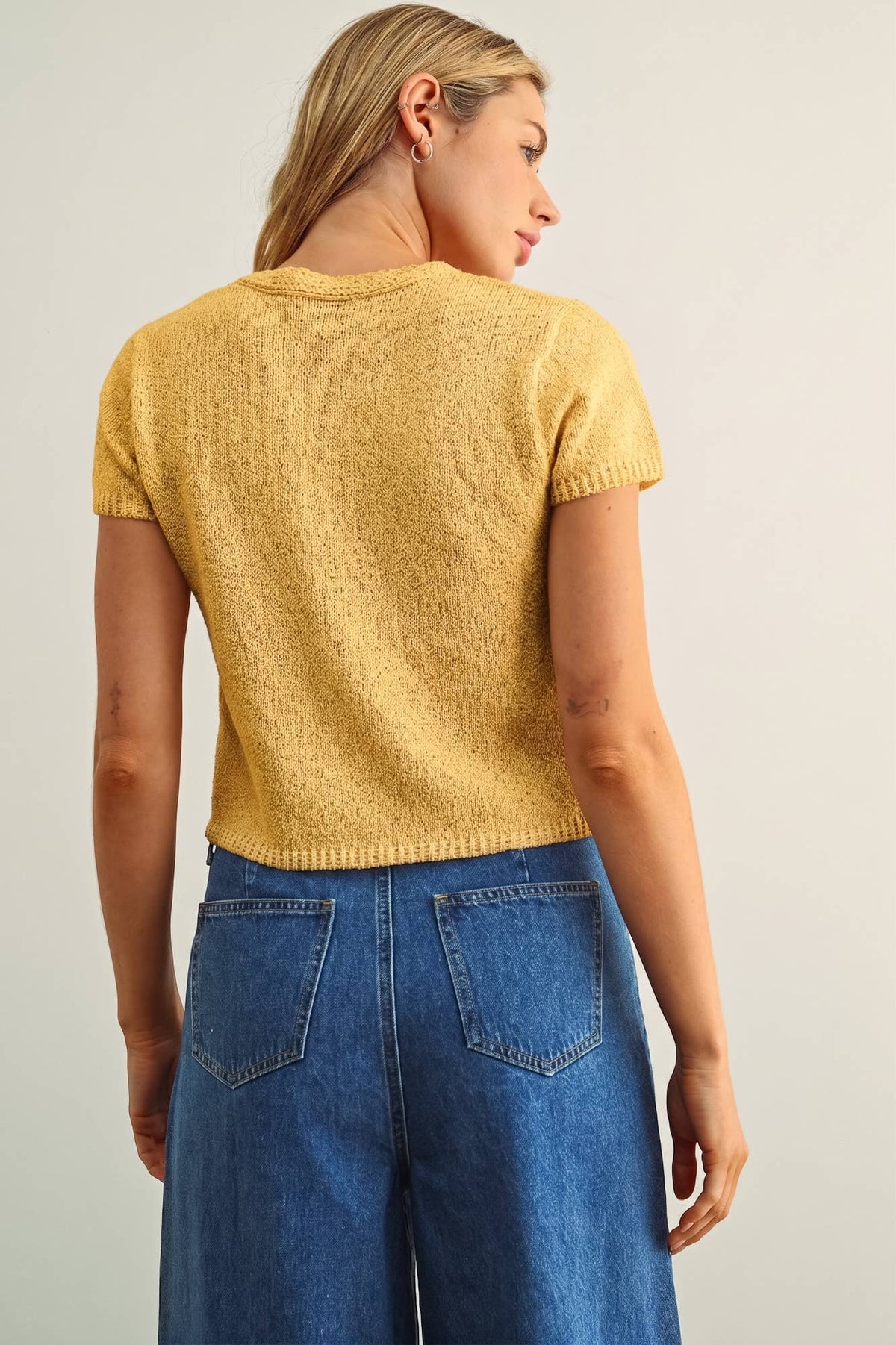 CAP SLEEVE BUTTON FRONT TOP