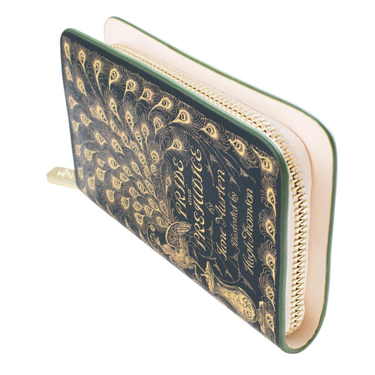 Pride and Prejudice Green Zip Around Wallet
