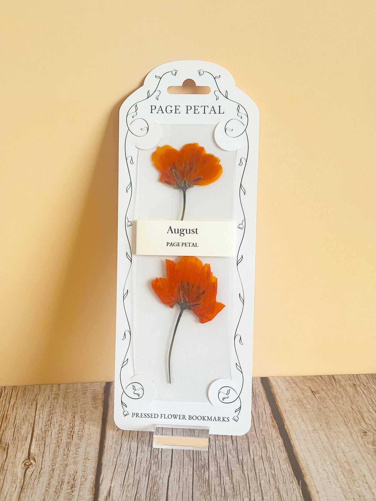 August Poppy Bookmark | Birth Month Flower Gift