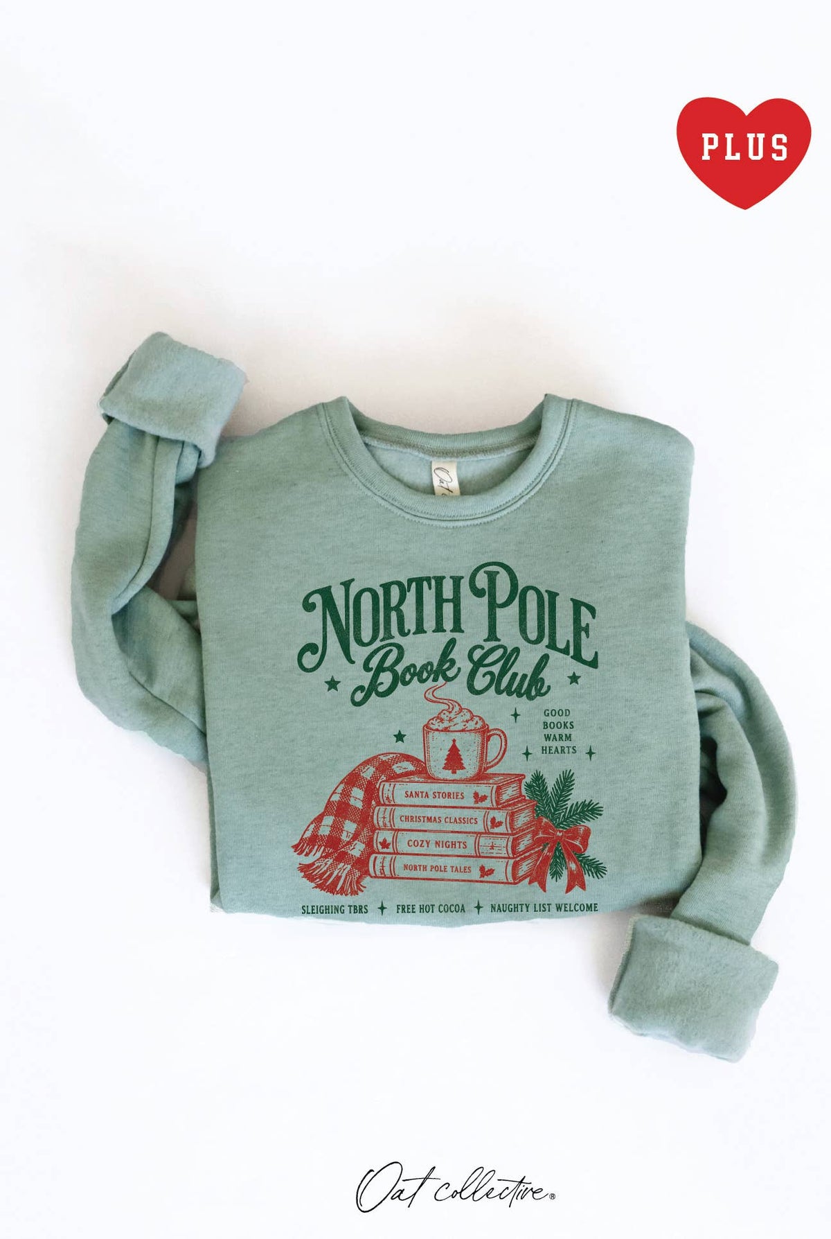 NORTH POLE BOOK CLUB Plus Graphic Sweatshirt