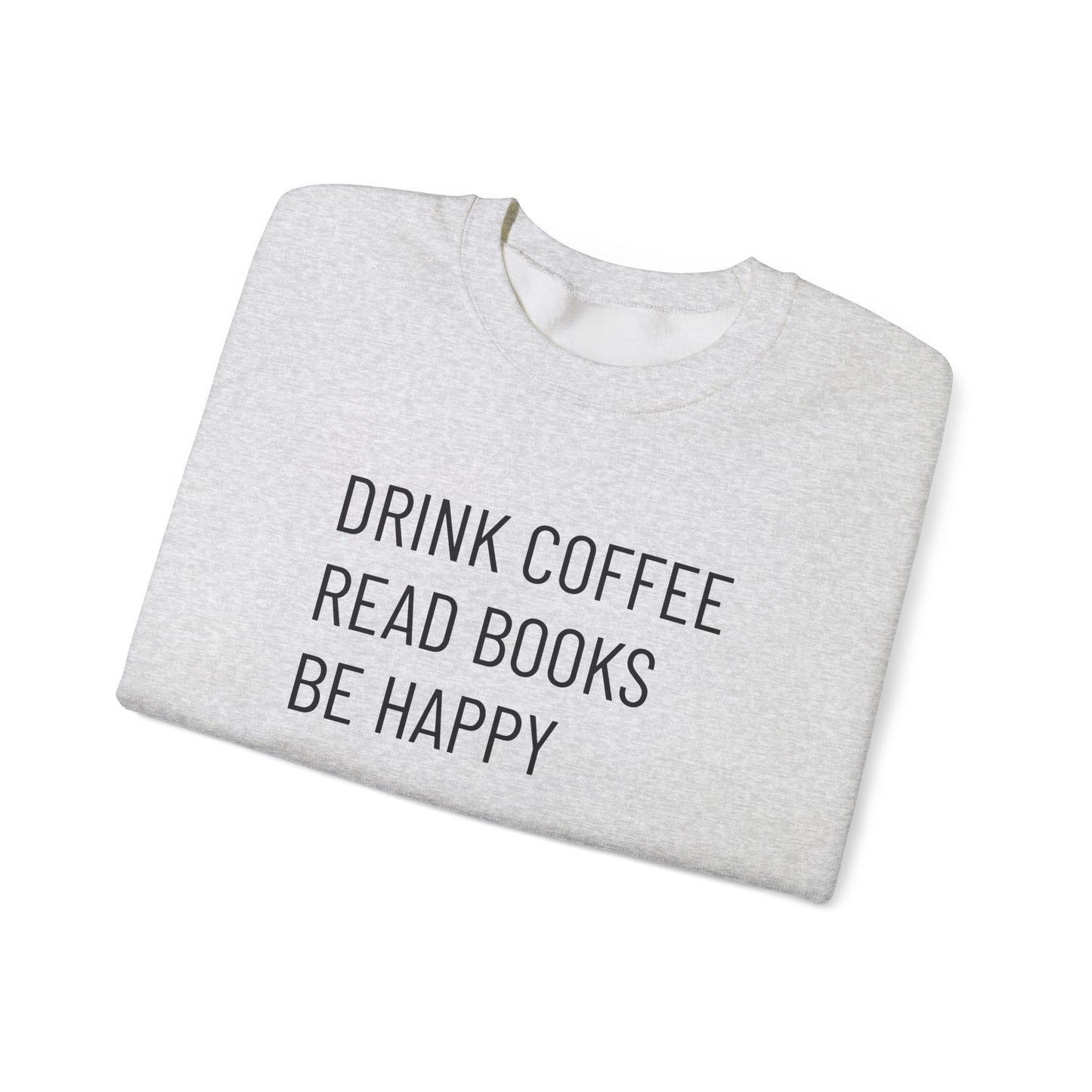 Coffee Books Happy - Unisex Heavy Blend™ Crewneck Sweatshirt