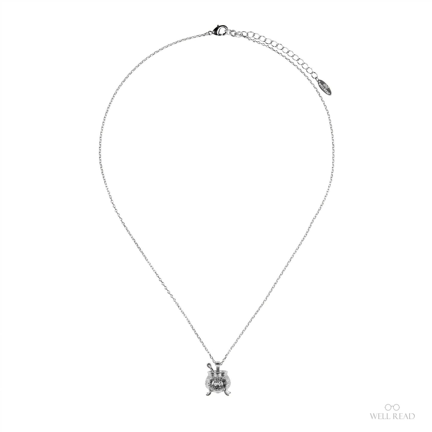 The Encyclopedia of Potion Making Silver Bookish Pendant Necklace