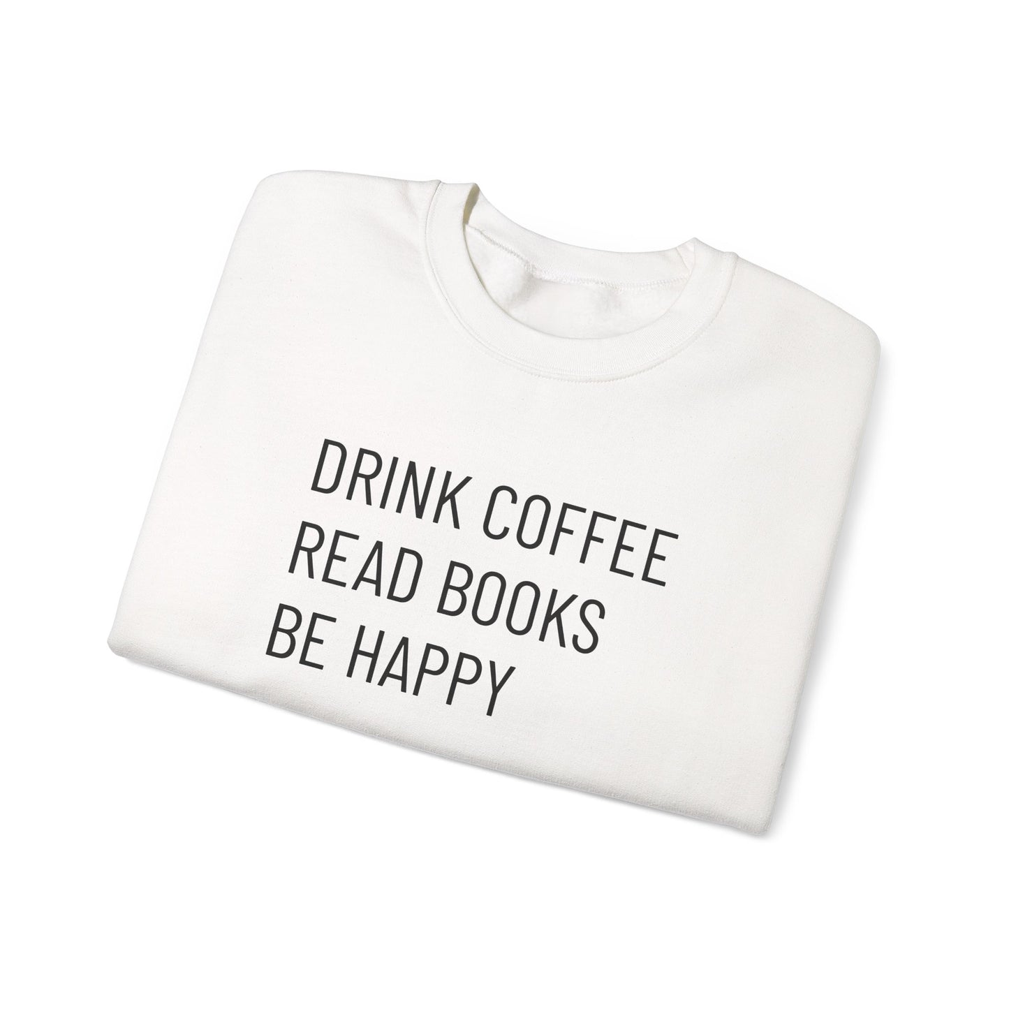 Coffee Books Happy - Unisex Heavy Blend™ Crewneck Sweatshirt