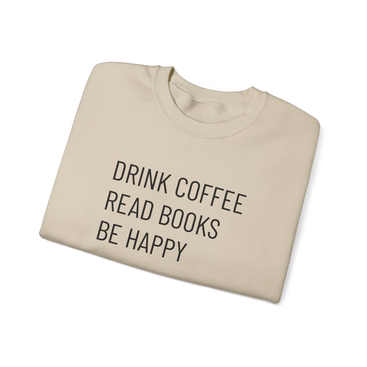 Coffee Books Happy - Unisex Heavy Blend™ Crewneck Sweatshirt