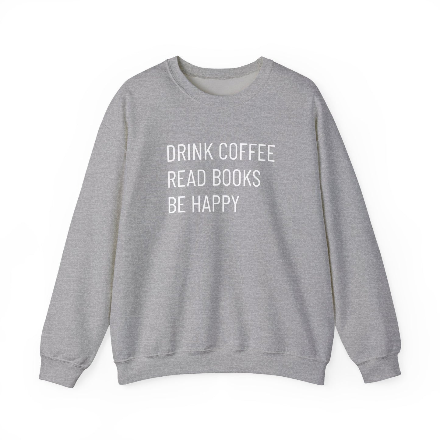 Coffee Books Happy - Unisex Heavy Blend™ Crewneck Sweatshirt