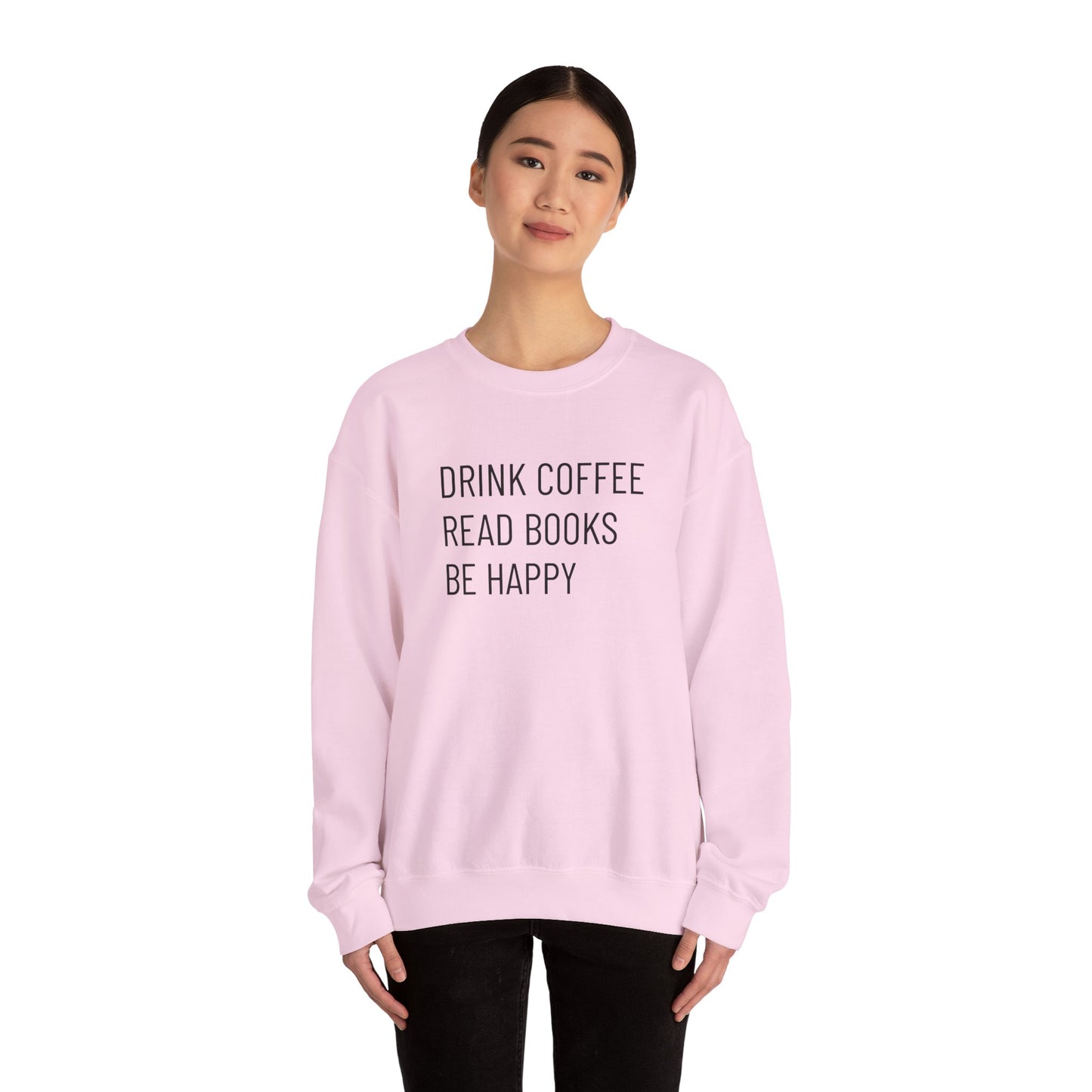 Coffee Books Happy - Unisex Heavy Blend™ Crewneck Sweatshirt