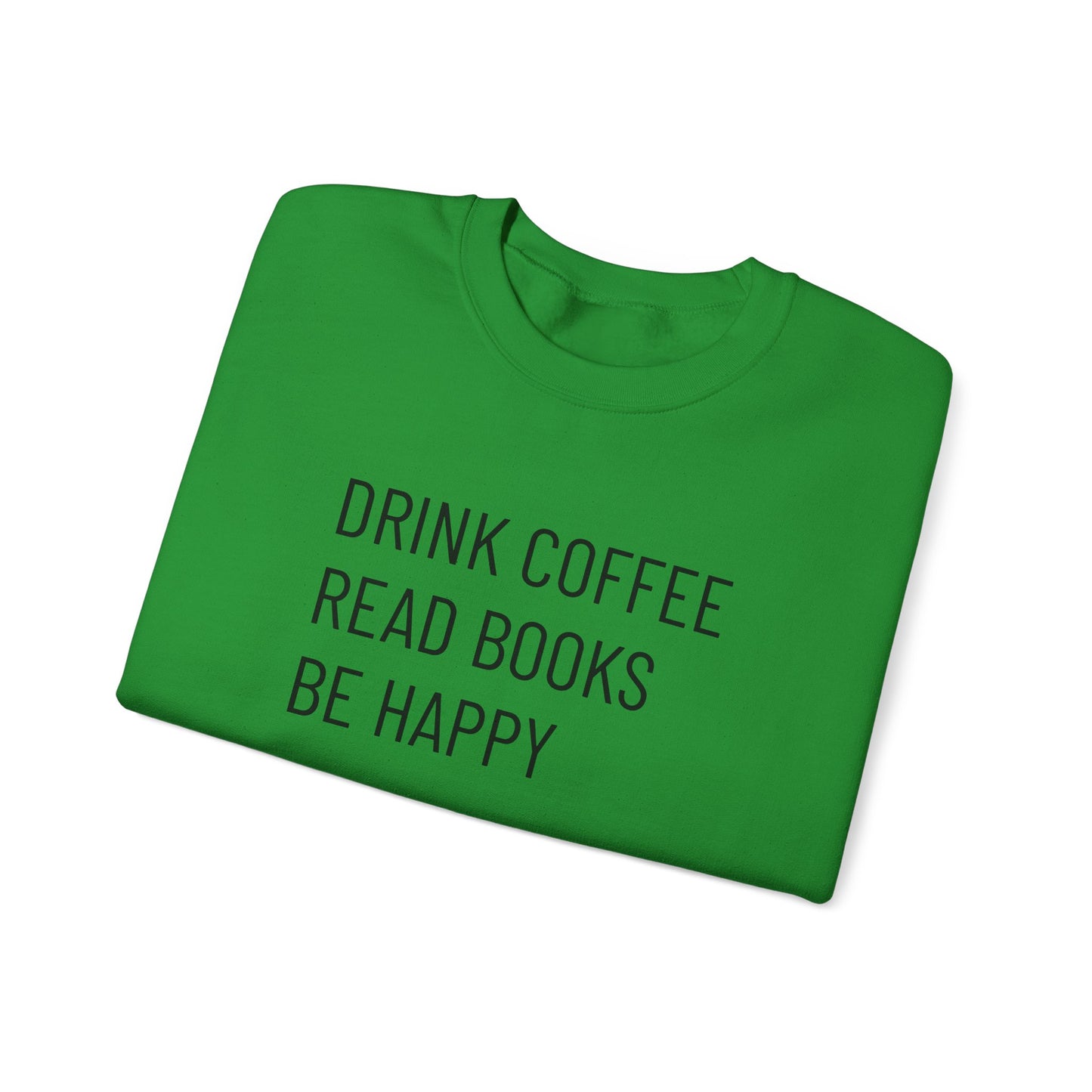 Coffee Books Happy - Unisex Heavy Blend™ Crewneck Sweatshirt