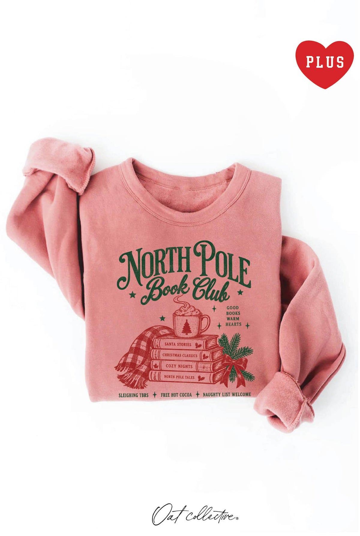 NORTH POLE BOOK CLUB Plus Graphic Sweatshirt