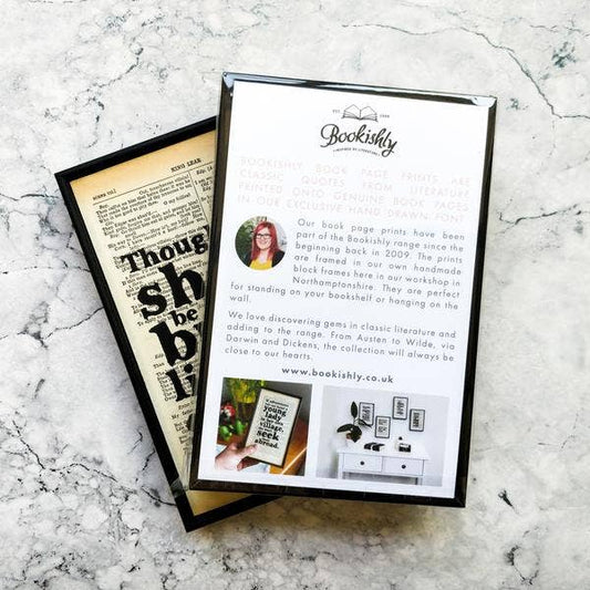 Pride and Prejudice Framed Reading Quote Print