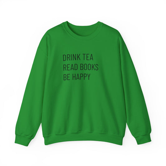 Tea Books Happy  Unisex Heavy Blend™ Crewneck Sweatshirt